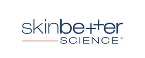 The image displays the logo for "skinbetter SCIENCE," featuring a modern font and stylized plus symbol in the word "better," with a simple design.